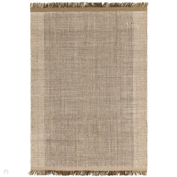 Avalon Modern Plain Beaded Basketweave Hand-Woven Textured Wool Flatweave Beige/Cream/Deep Forest Green Rug-Asiatic Carpets-Rug Love - The Most Loved Rug Store
